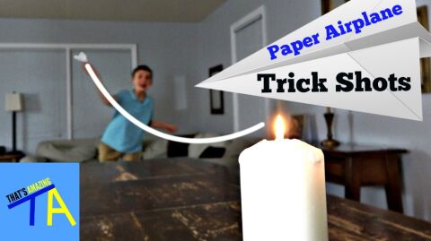 Paper Airplane Trick Shots- part 2