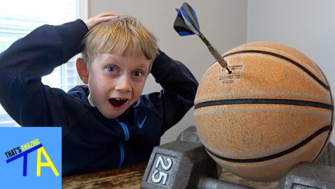 Trick shots by a 7-year old